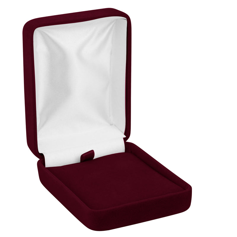 Velour Pendant Box with White Sleeve