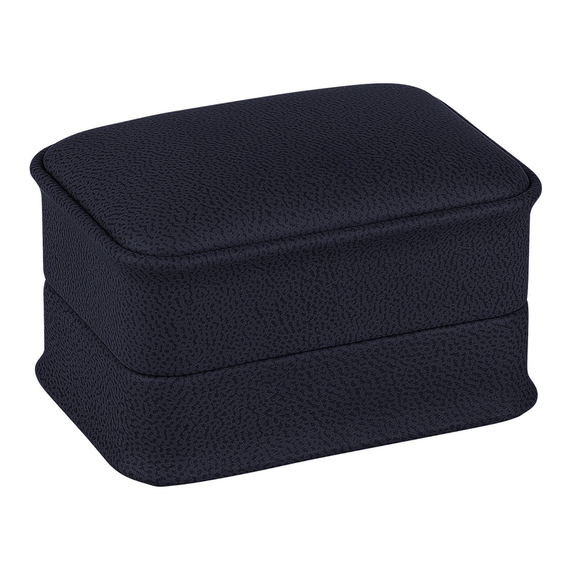 Nabuka Leatherette Double Ring Box with Cream Interior