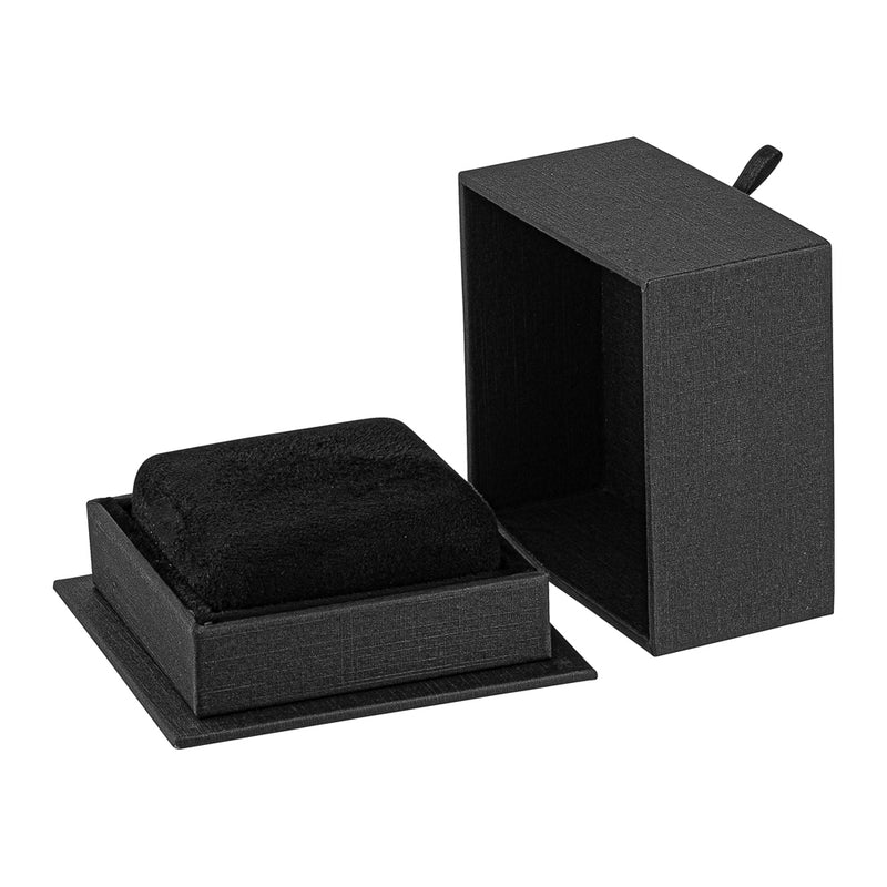 Haute Suede Single Earring Box with Matching Satin Inner Lids