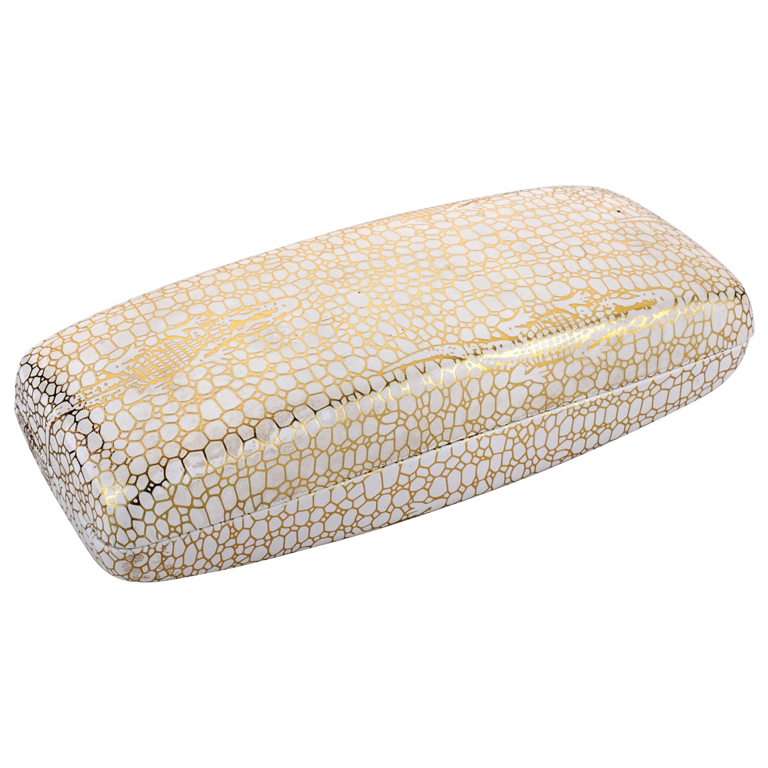 Large Metallic Crocodile Eyewear Case