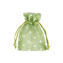 Organza Drawstring  Pouch with Polka Dots
