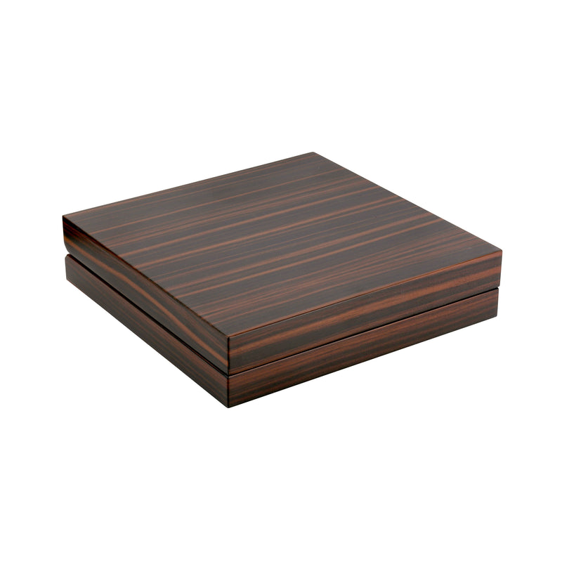 Brown Zebra Wood Pearl Box
