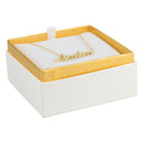 Two-tone Paper Pendant Box with Gold Accent