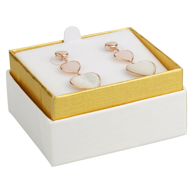 Two-tone Paper Hoop Earring Box with Gold Accent