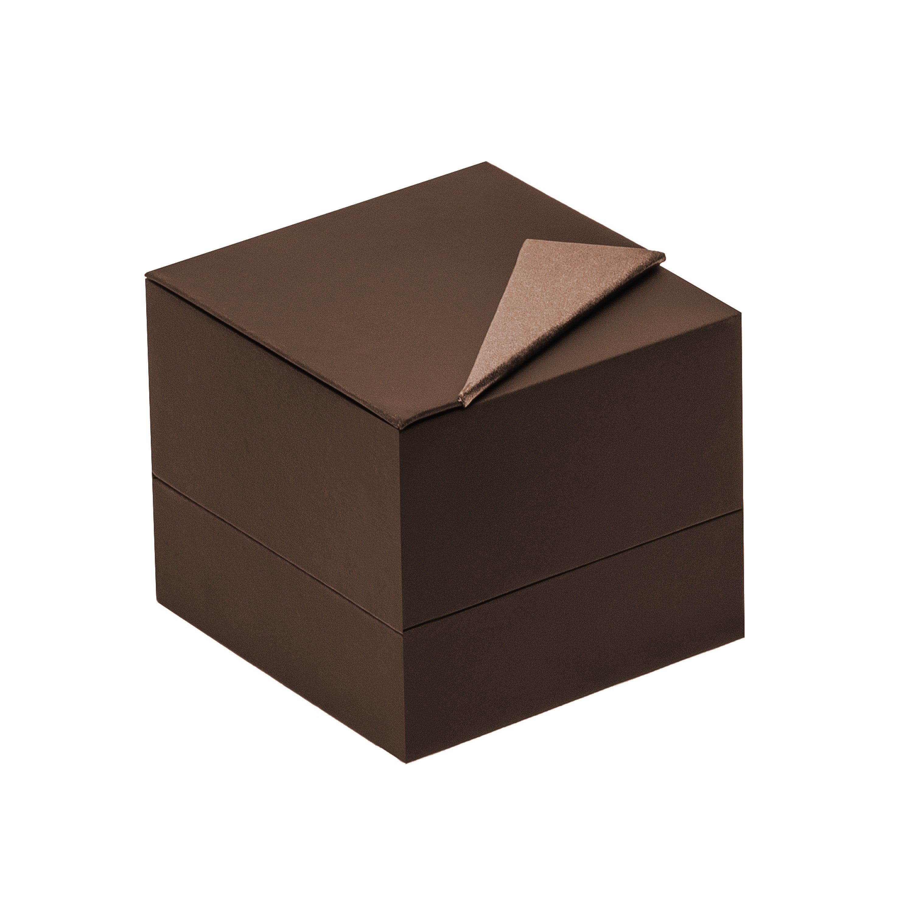 Leatherette Paper Single Ring Box with Suede Rising Platform