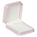 Embossed Leatherette Pendant Box with Cream Leatherette Interior