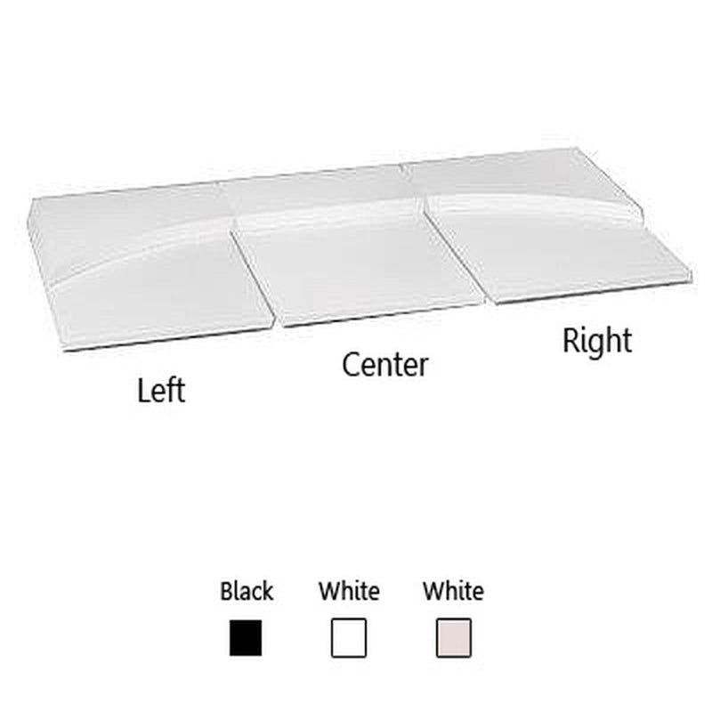 White Right 2-Tier Leatherette Magnetic Platform