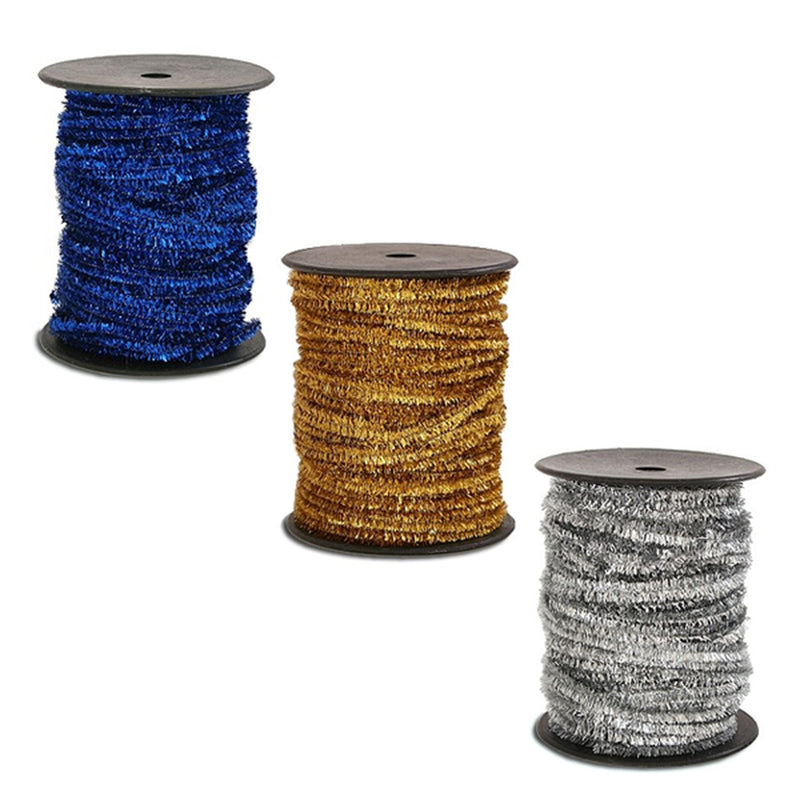 Wired Metallic Glitter Satin Ribbons