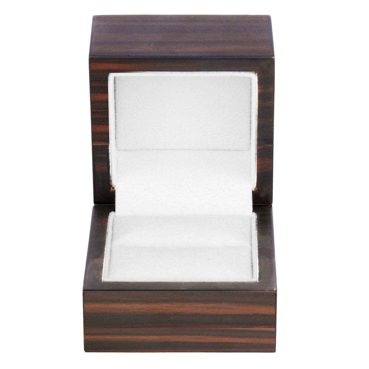 Brown Zebrawood Single Ring  Box